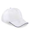 BB25C B25C Beechfield Authentic Piped 5 Panel Cap White / French Navy colour image